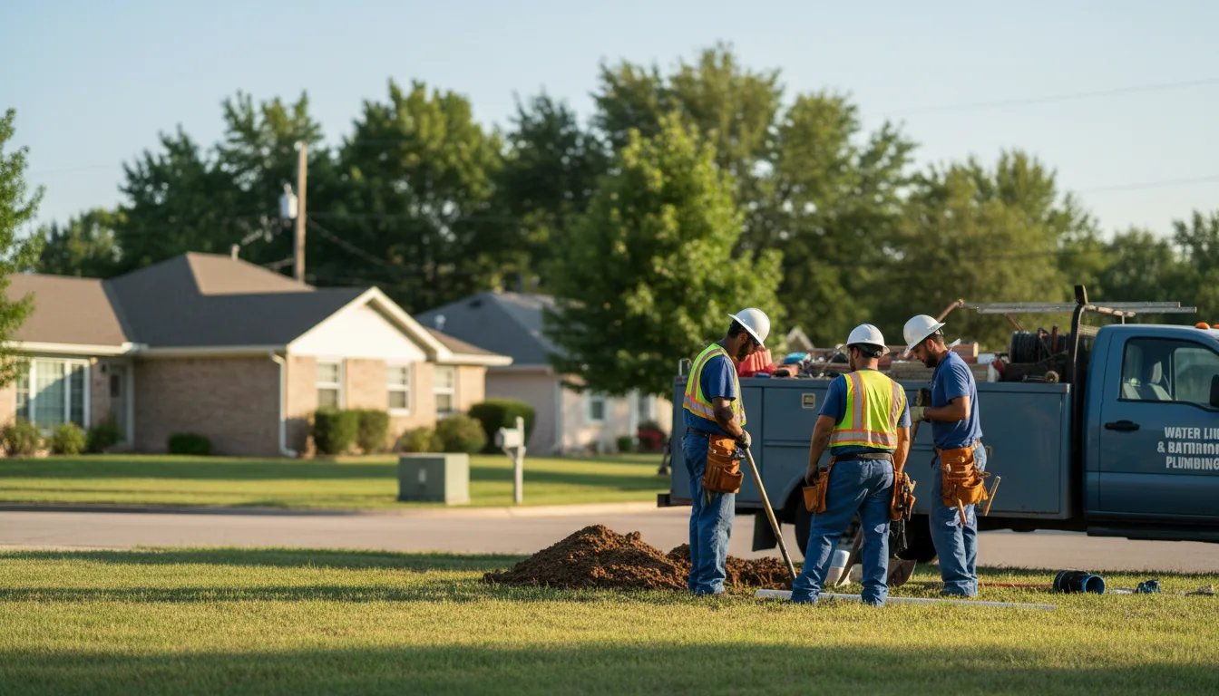 Residential water line and bathroom plumbing service in Muscle Shoals, AL